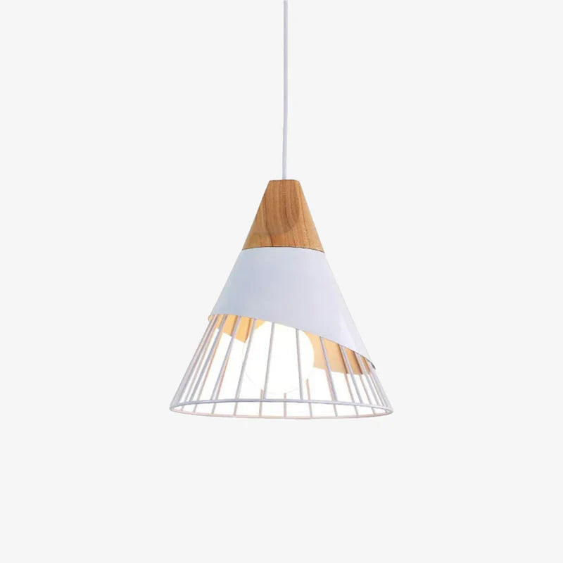 Soren Scandinavian Wood Frame Cage Pendant Light | Norvian