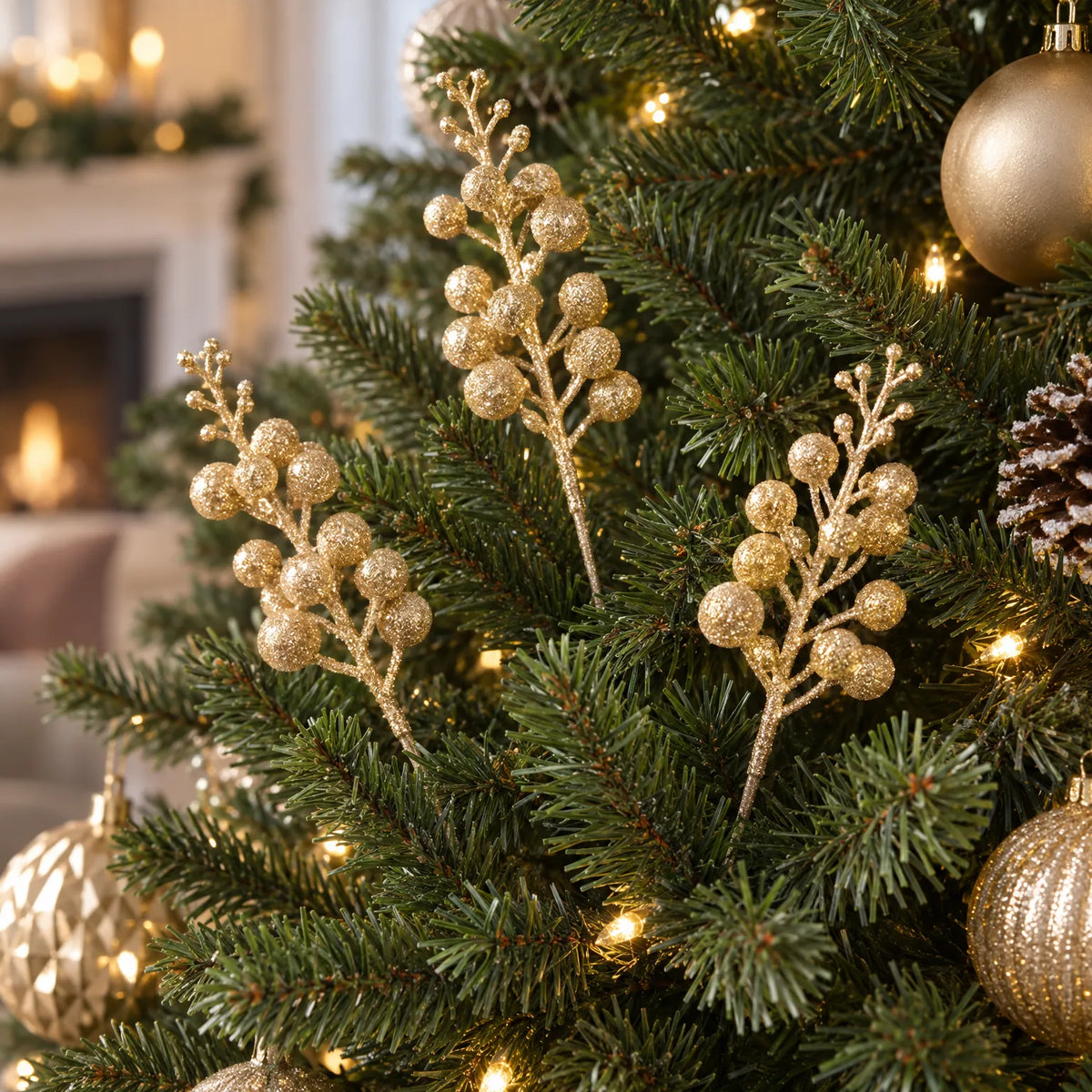 Sparkling Christmas Tree Berry Picks