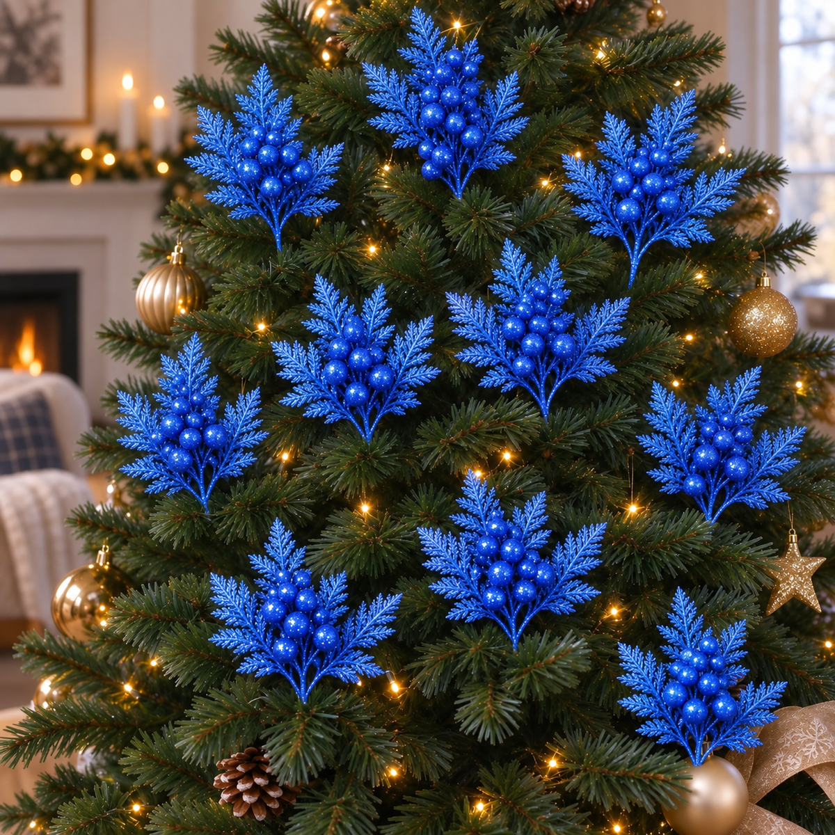 Sparkling Christmas Tree Berry Picks