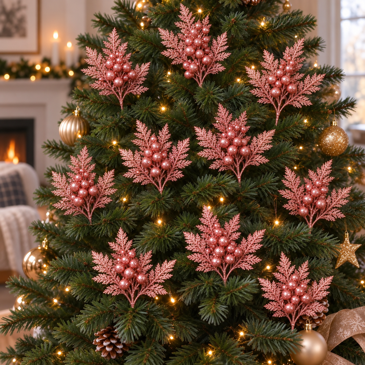 Sparkling Christmas Tree Berry Picks