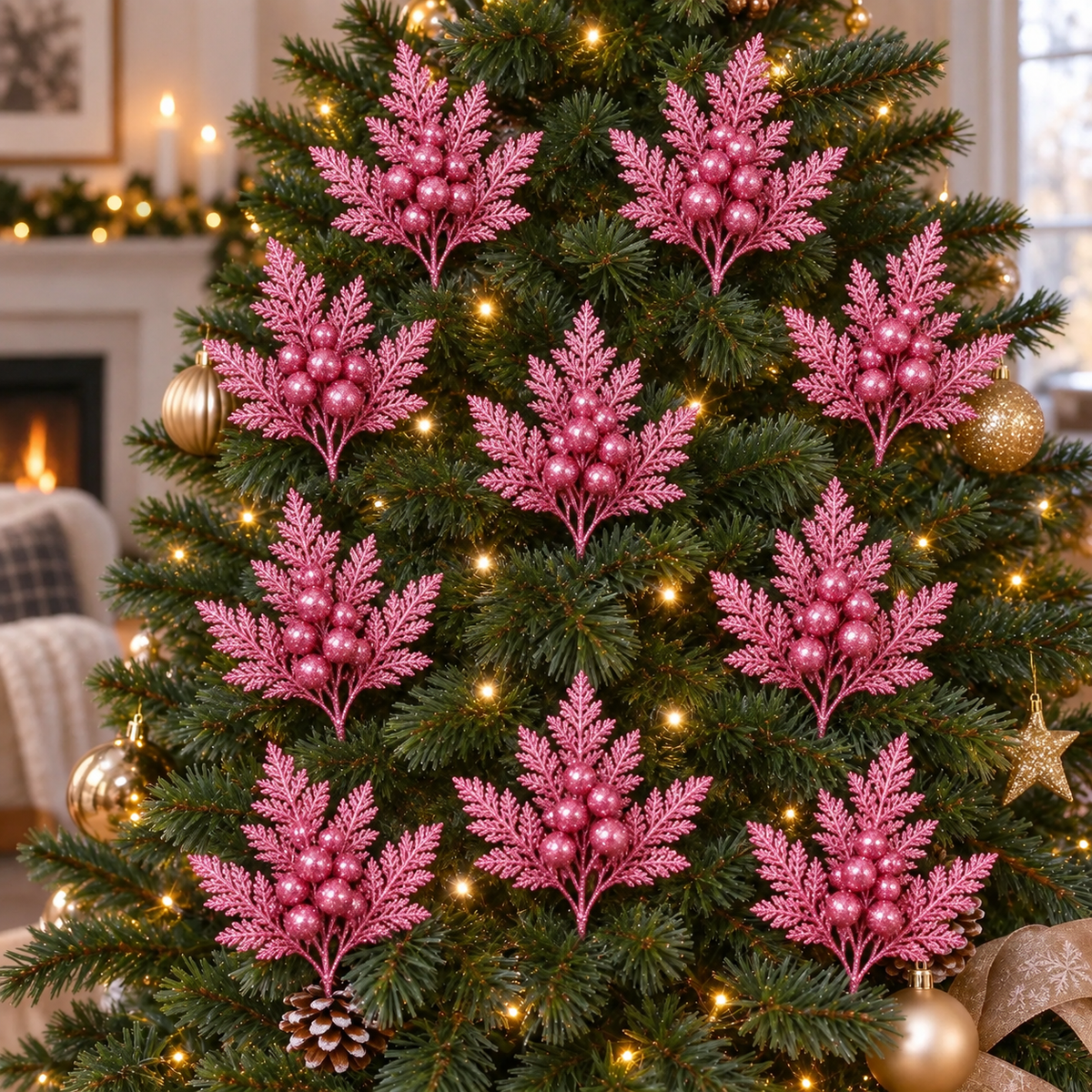 Sparkling Christmas Tree Berry Picks
