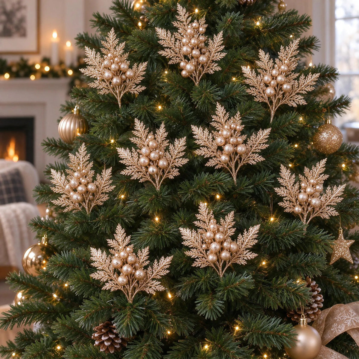 Sparkling Christmas Tree Berry Picks