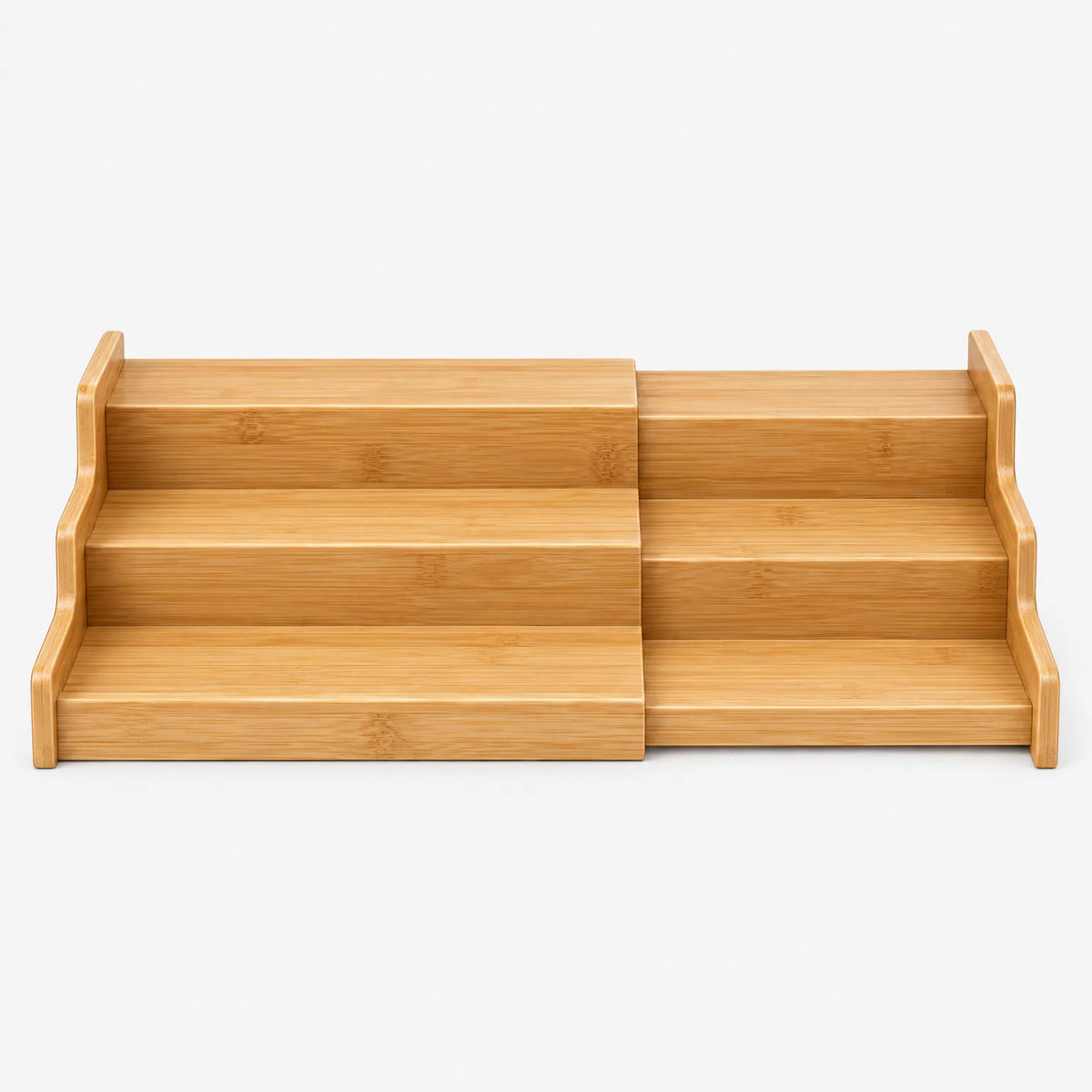Spice Rack Expandable Three Tier Bamboo Cabinet Organizer