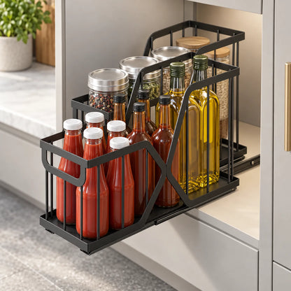 Spice Rack Narrow Pull Out Cabinet Organizer