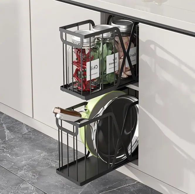 Spice Rack Narrow Pull Out Cabinet Organizer