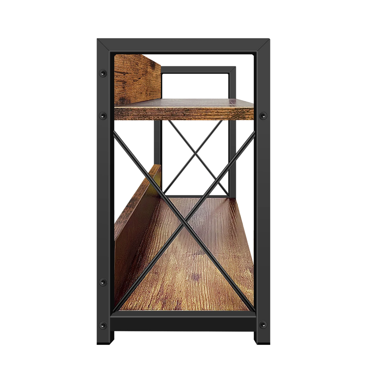 Spice Rack Two Tier Wood and Metal Kitchen Organizer