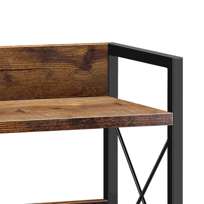 Spice Rack Two Tier Wood and Metal Kitchen Organizer
