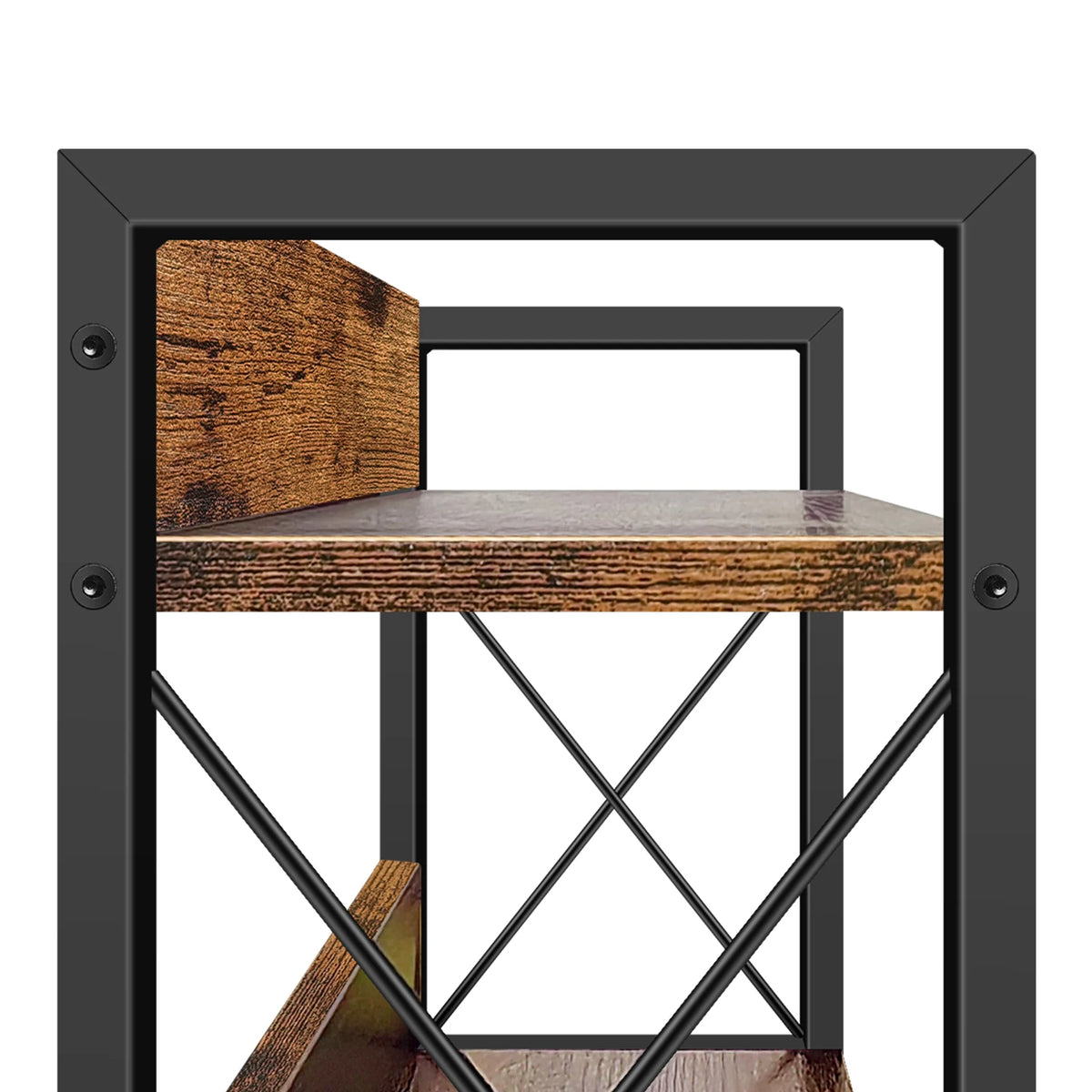 Spice Rack Two Tier Wood and Metal Kitchen Organizer