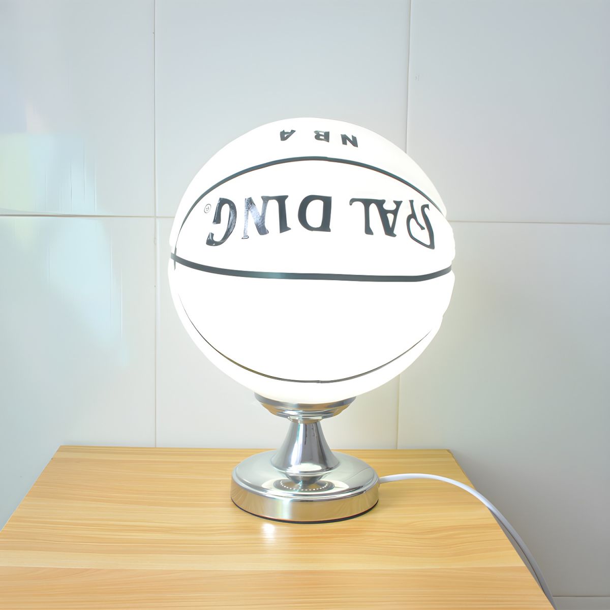 Sports Style Glass Shade Table Lamp For Childrens Room | Aurynex
