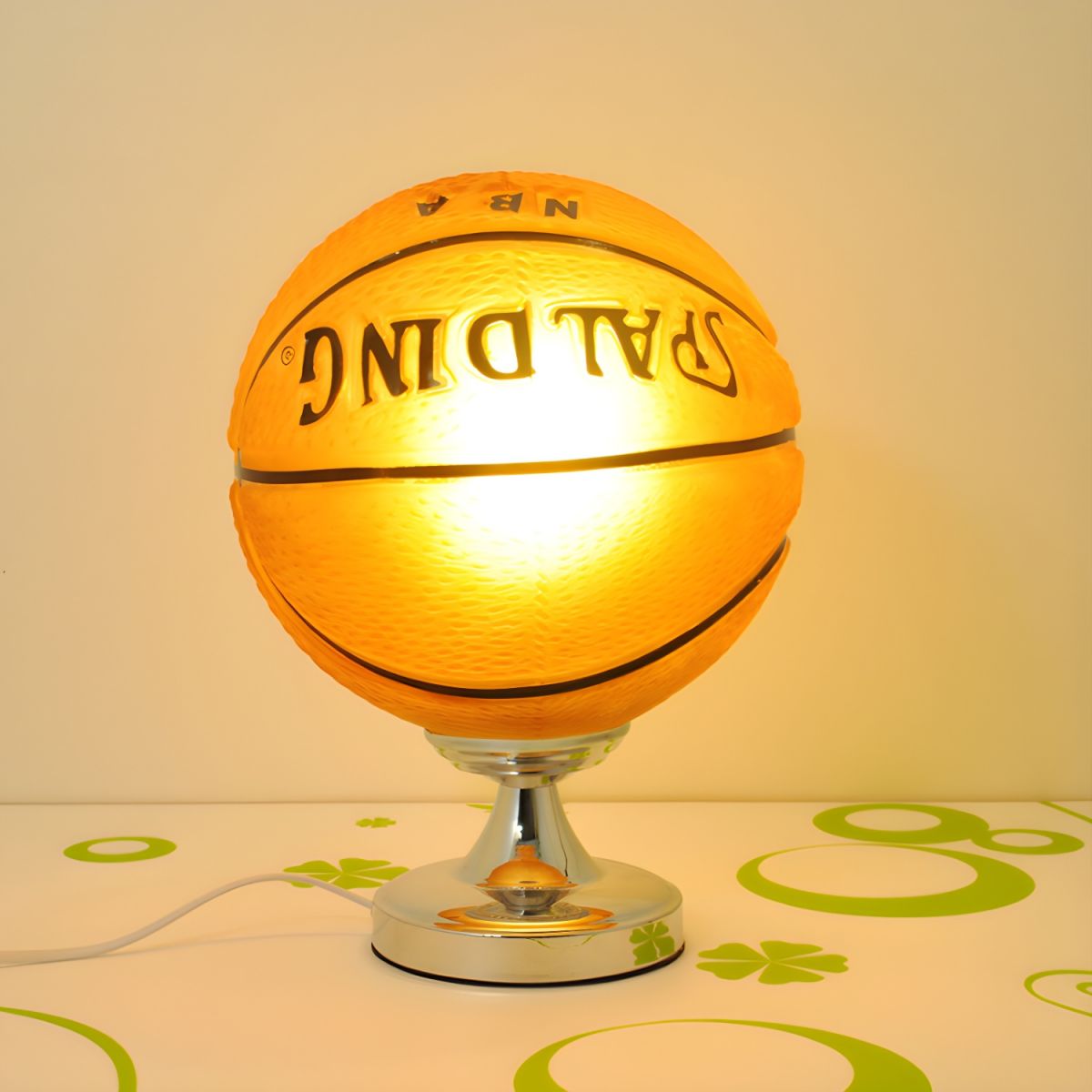 Sports Style Glass Shade Table Lamp For Childrens Room | Aurynex