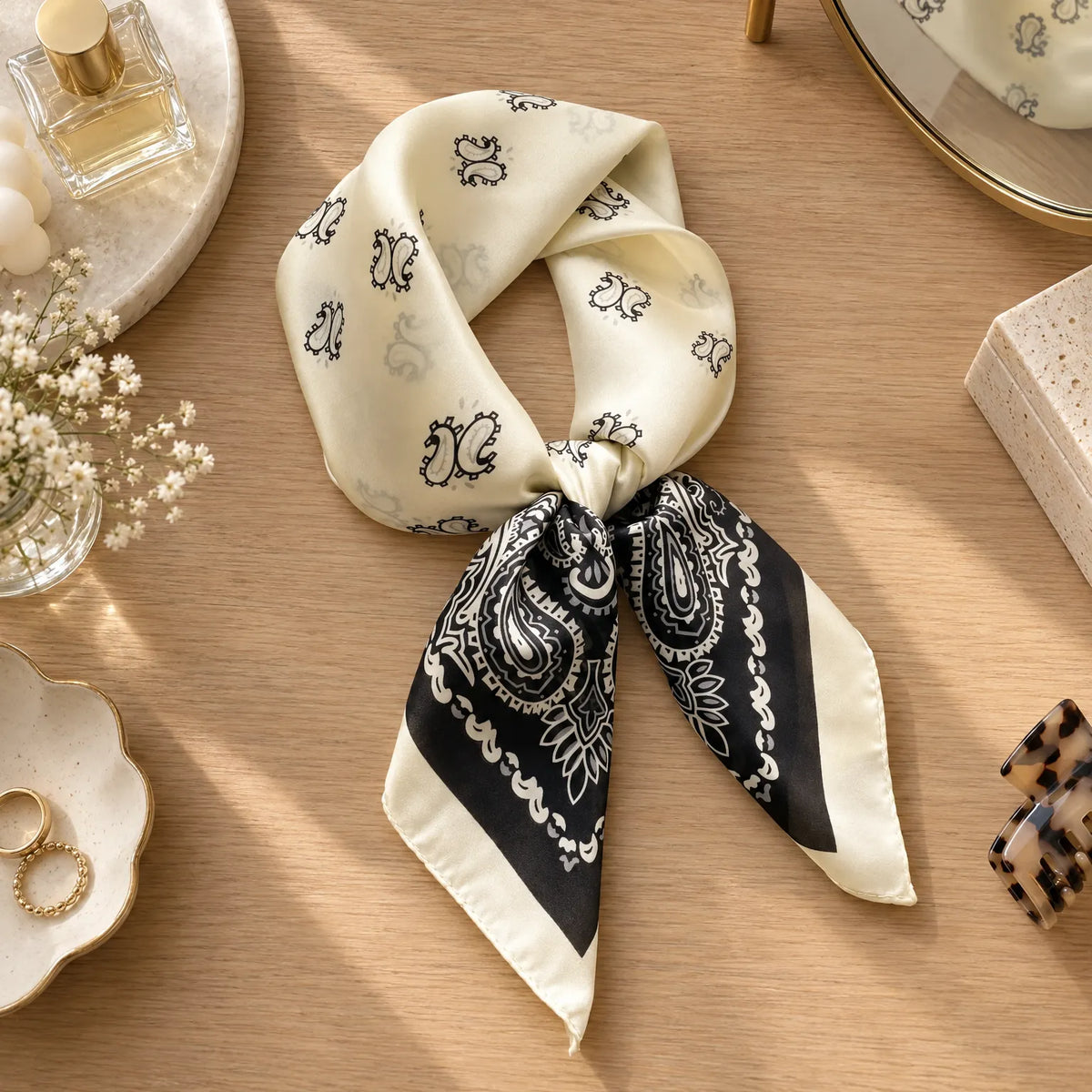 Square Printed Women's Neck Scarf
