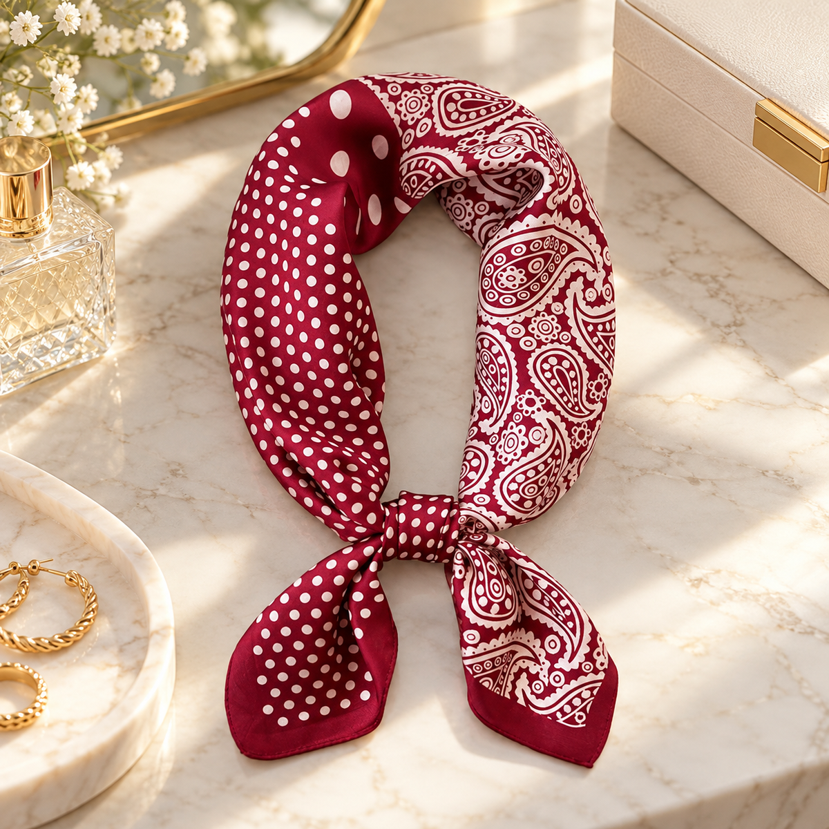 Square Printed Women's Neck Scarf