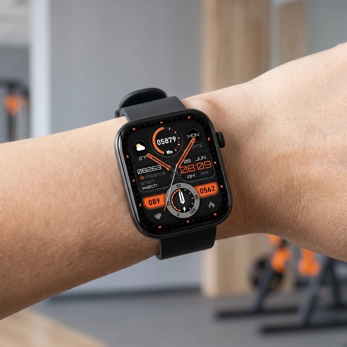 Square Touch Screen Fitness Tracker Watch