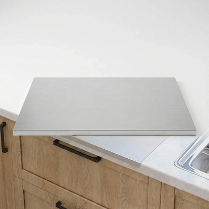 Stainless Steel Cutting Board with L Shaped Counter Edge