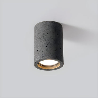 Stone Cylinder Ceiling Light Japanese Minimalist | Stoniva