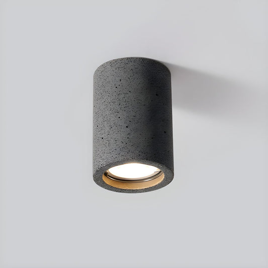 Stone Cylinder Ceiling Light Japanese Minimalist | Stoniva