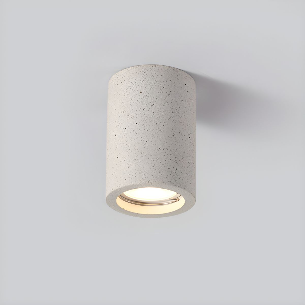 Stone Cylinder Ceiling Light Japanese Minimalist | Stoniva