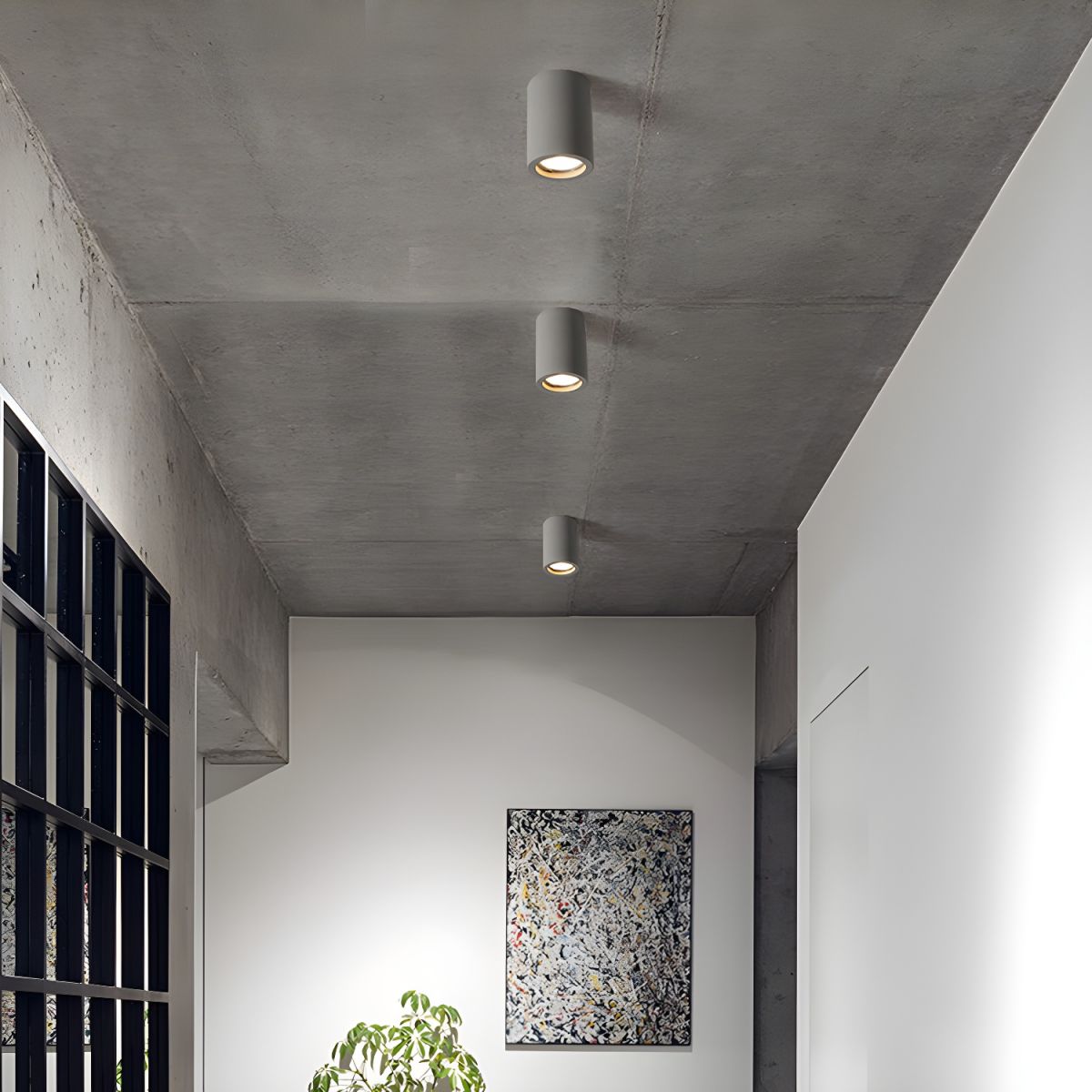 Stone Cylinder Ceiling Light Japanese Minimalist | Stoniva