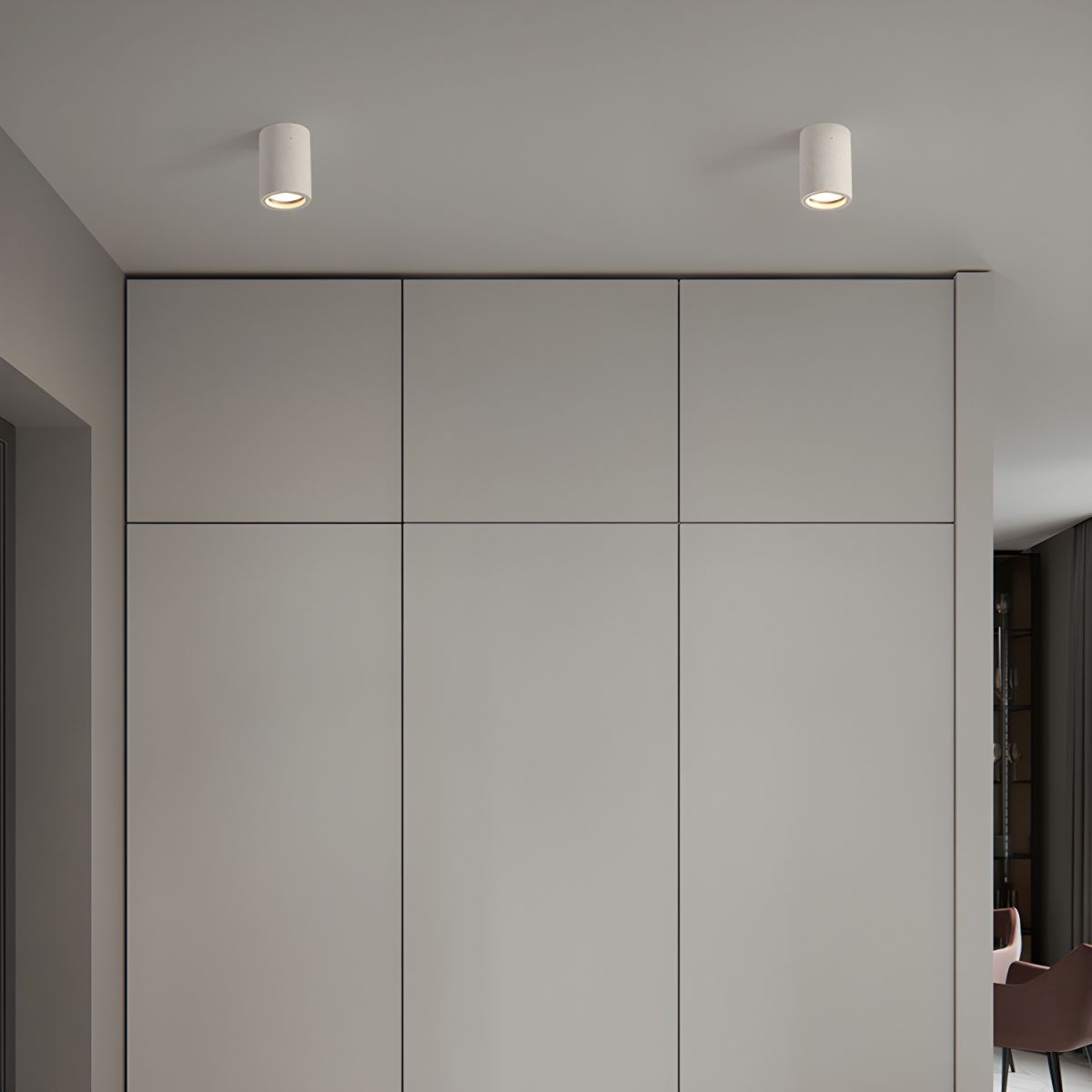 Stone Cylinder Ceiling Light Japanese Minimalist | Stoniva