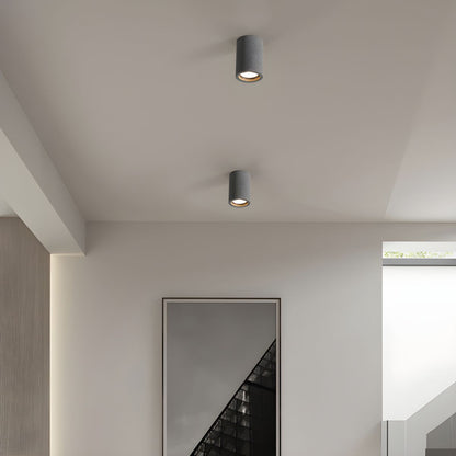 Stone Cylinder Ceiling Light Japanese Minimalist | Stoniva