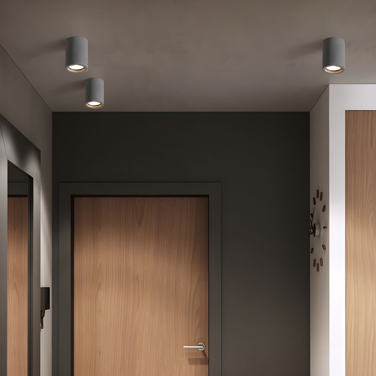 Stone Cylinder Ceiling Light Japanese Minimalist | Stoniva
