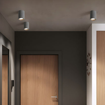 Stone Cylinder Ceiling Light Japanese Minimalist | Stoniva