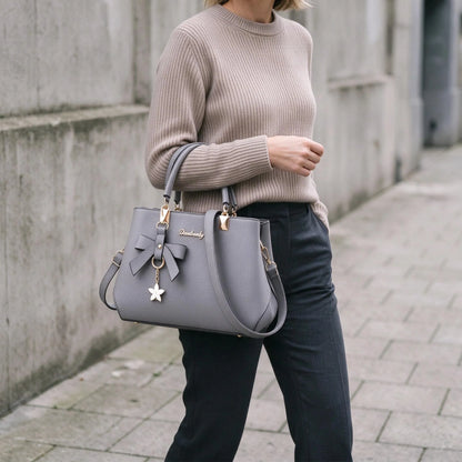 Structured Shoulder Bag With Card Wallet