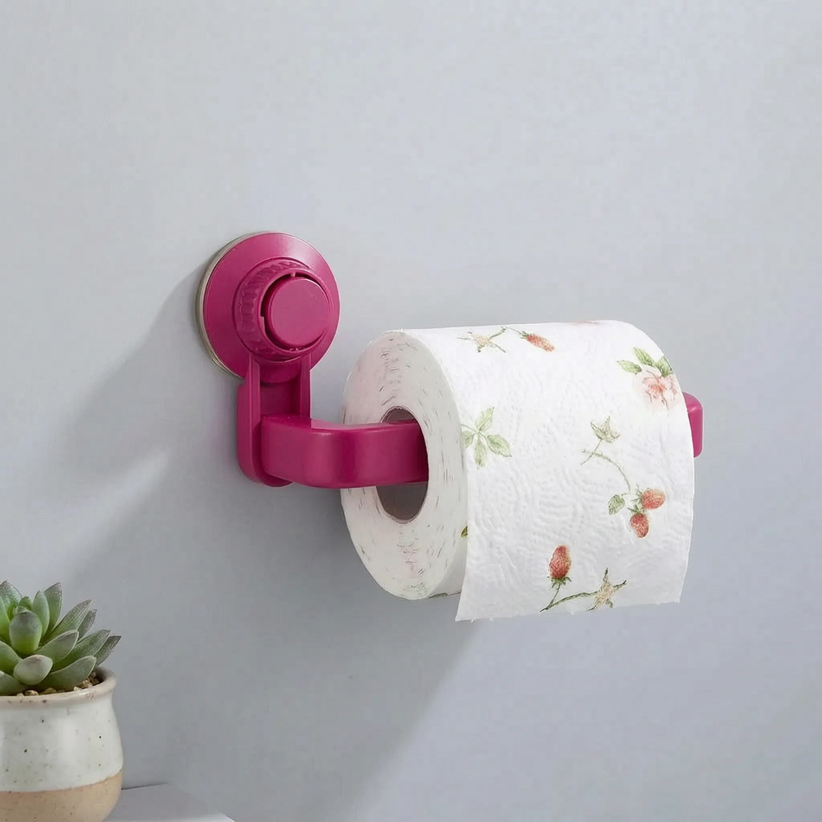 Suction Cup Toilet Paper Holder for Drill-Free Mounting