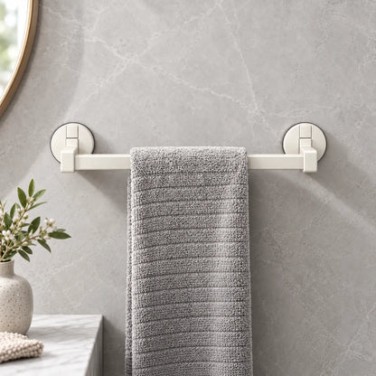 Suction Cup Towel Bar with Double Bar Design and Drill Free Mounting
