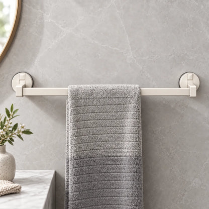 Suction Cup Towel Bar with Double Bar Design and Drill Free Mounting