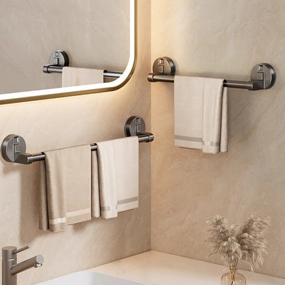 Suction Cup Towel Bar with Double Bar Design and Drill Free Mounting