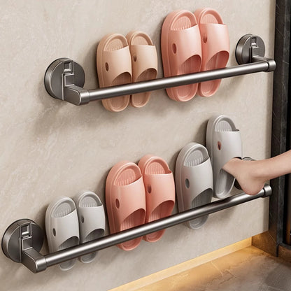 Suction Cup Towel Bar with Double Bar Design and Drill Free Mounting