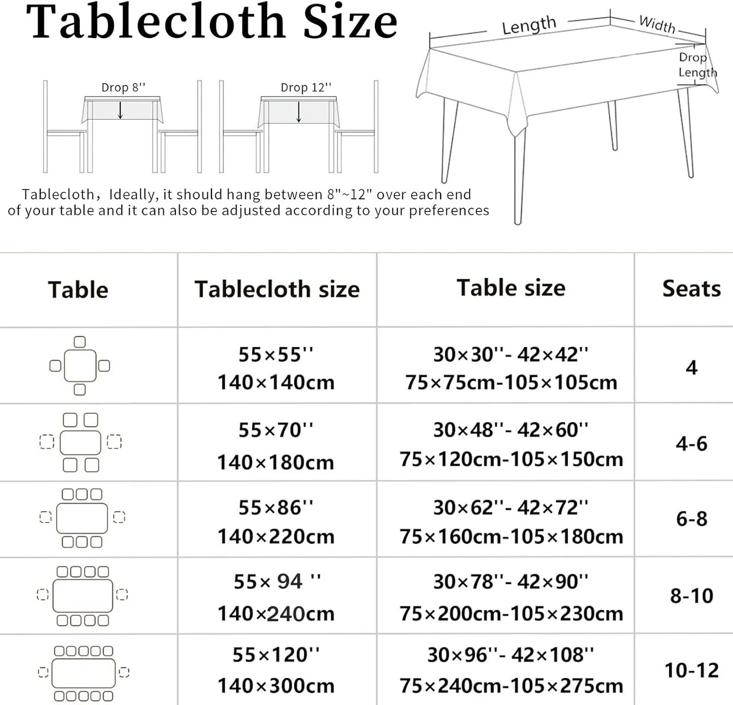 Tablecloth for Fall Thanksgiving with Pumpkin and Autumn Floral Print