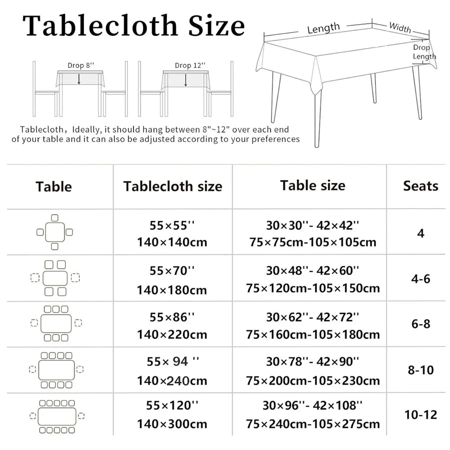 Tablecloth for Fall Thanksgiving with Pumpkin and Sunflower Print