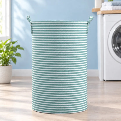 Tall Foldable Fabric Laundry Basket with Carry Handles