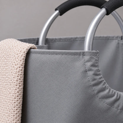 Tall Foldable Laundry Basket with Padded Carry Handle