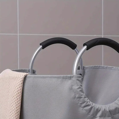Tall Foldable Laundry Basket with Padded Carry Handle