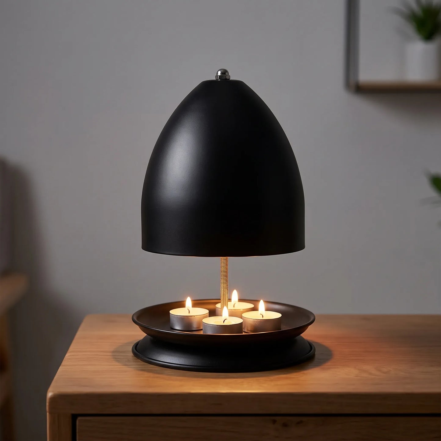 Tea Light Candle Heater – Metal Dome Tabletop Heater