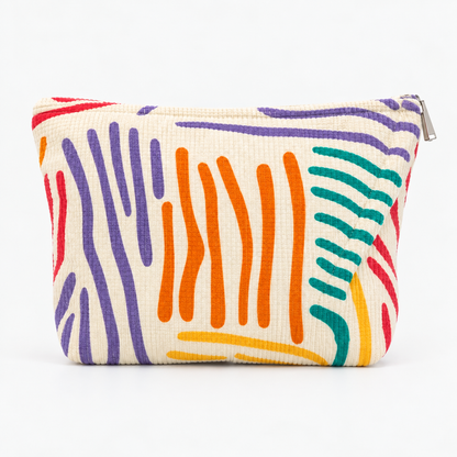 Textured Zip Cosmetic Bag