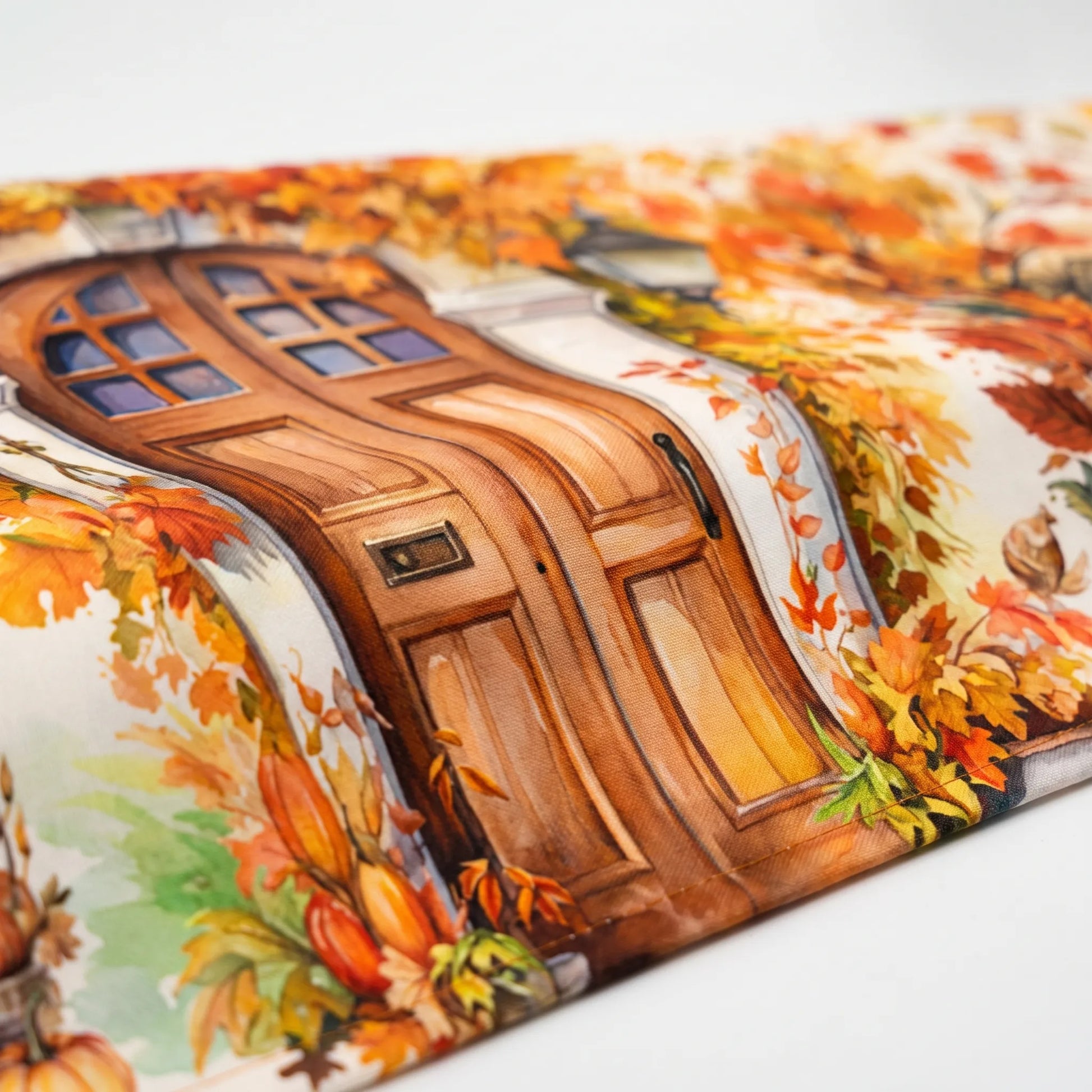 Thanksgiving Tablecloth with Fall Pumpkin and Autumn Print