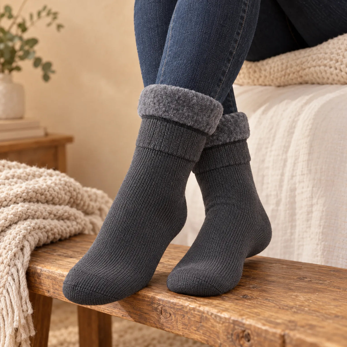Thick Brushed Inner Winter Socks