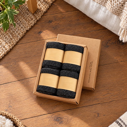 Thick Crew-Length Wool Blend Socks