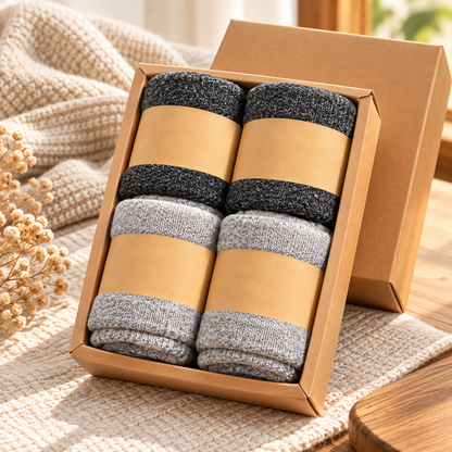 Thick Crew-Length Wool Blend Socks