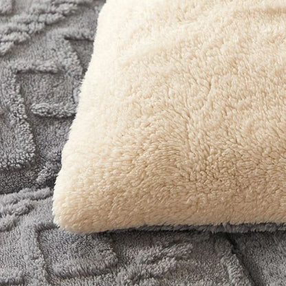 Thick Fleece Winter Comforter with Plush Dual Sided Design