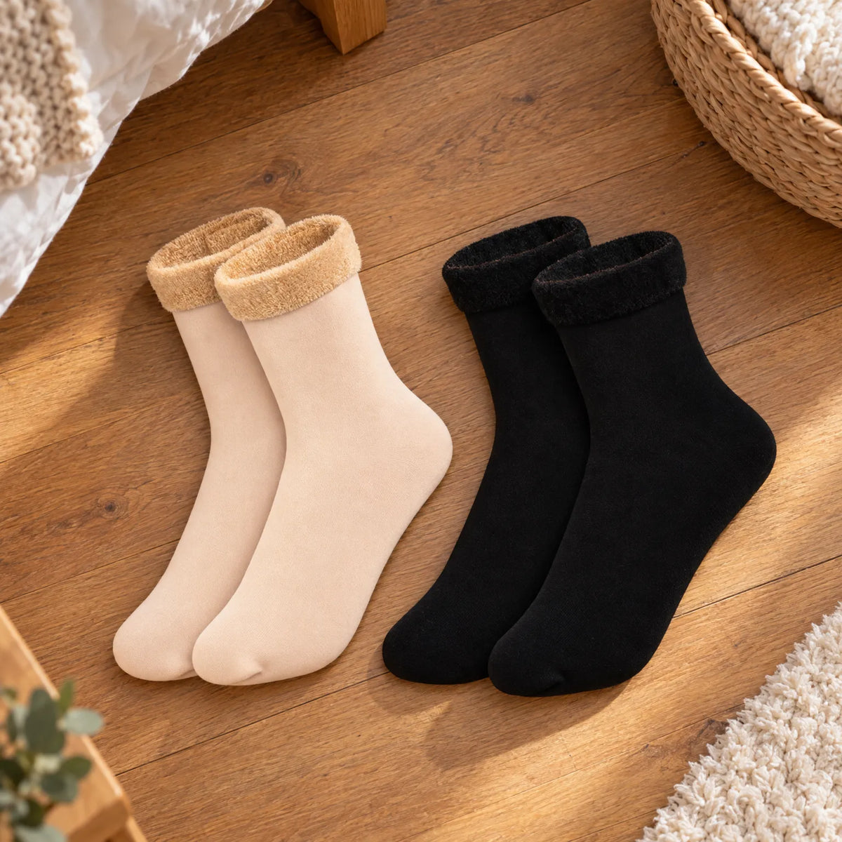 Thick Lined Low Tube Socks
