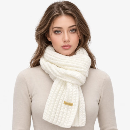 Thick Ribbed Knit Winter Scarf