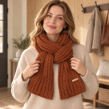 Thick Ribbed Knit Winter Scarf