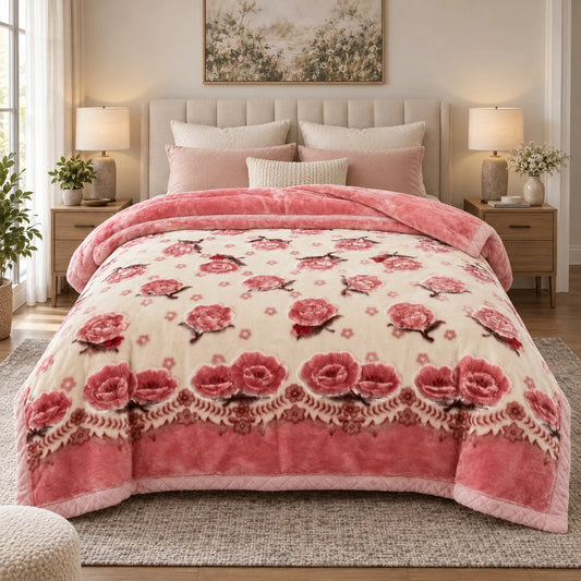 Thick Weighted Winter Comforter with Plush Design