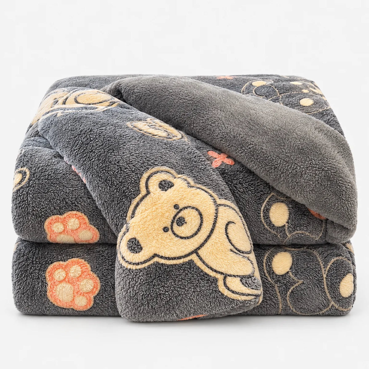 Thick Winter Comforter with Reversible Soft Fleece Design