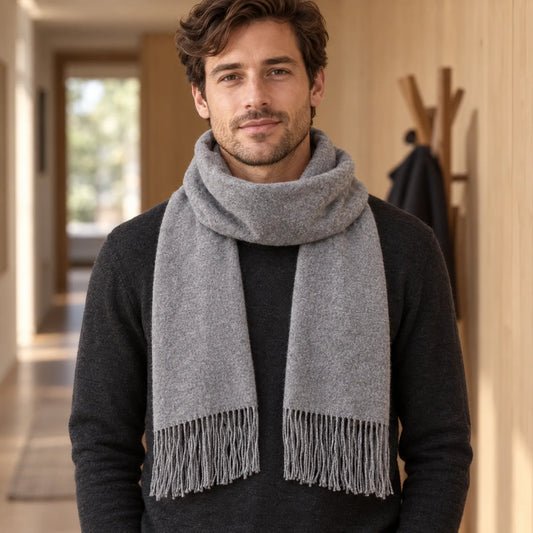 Thickened Solid Winter Fringe Scarf